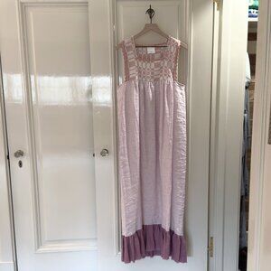 NINA LEUCA MAXI DRESS. LINEN AND COTTON. ITALIAN. HAND MADE